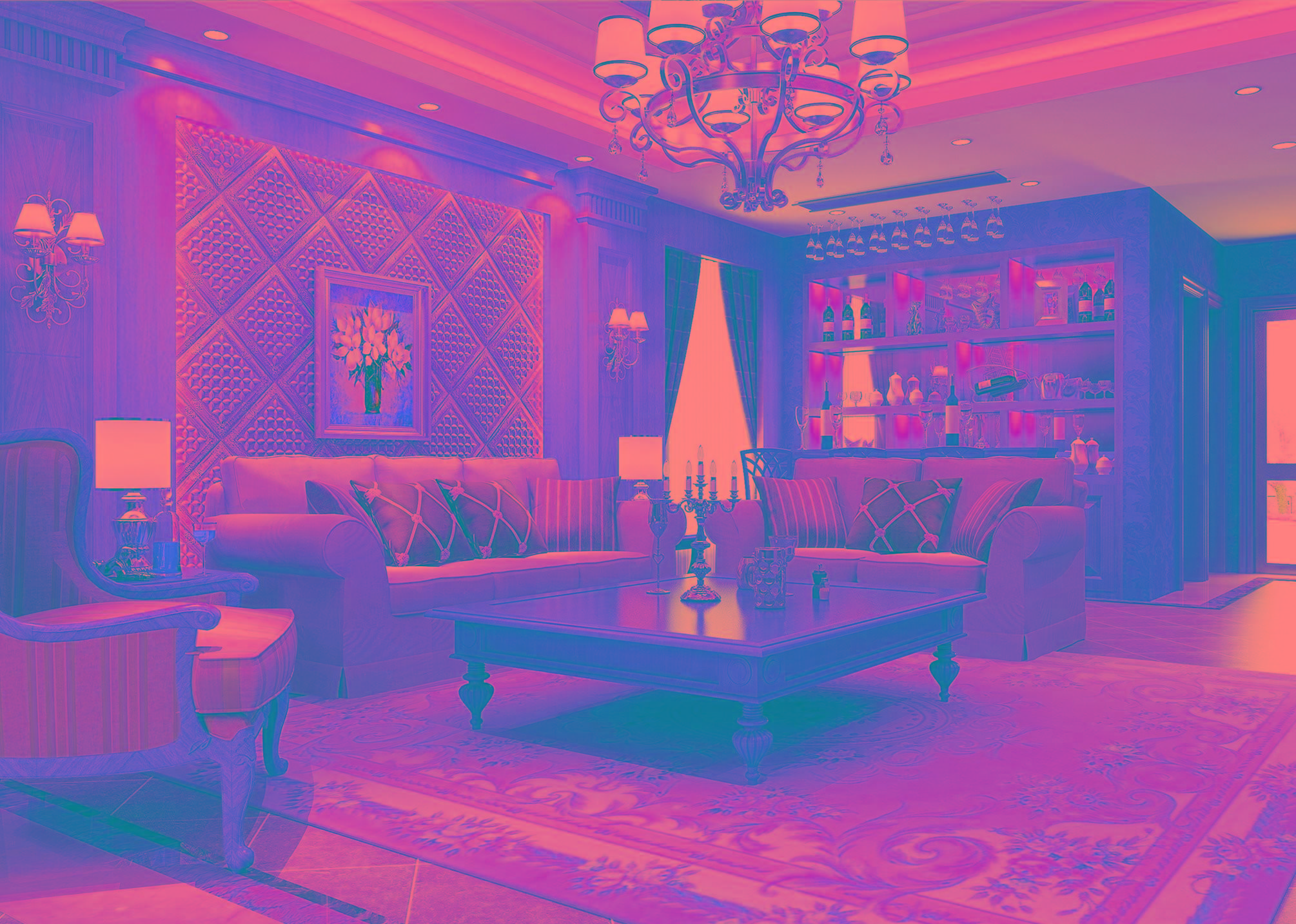 3D-панели в гостиной