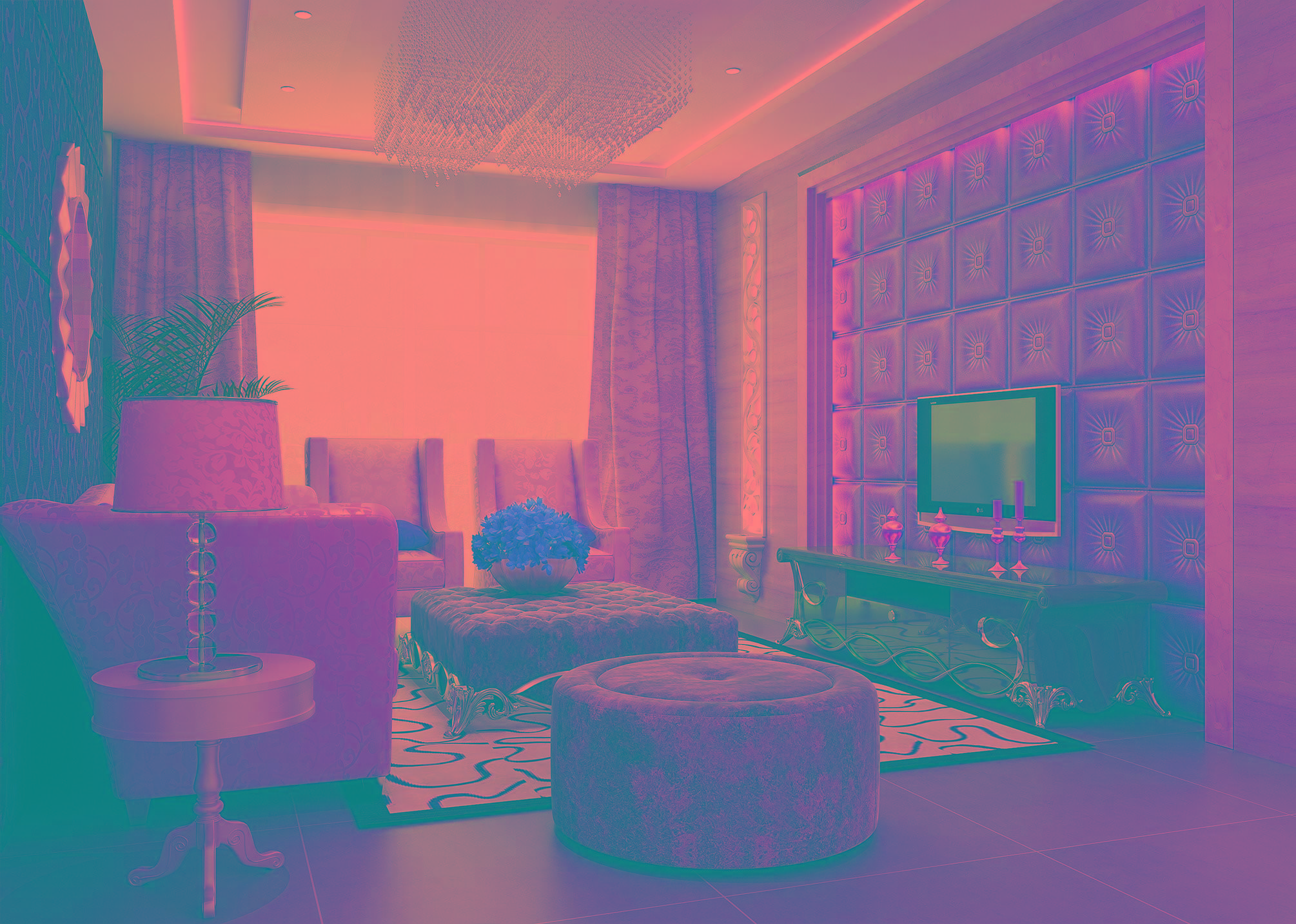 3D-панели в гостиной