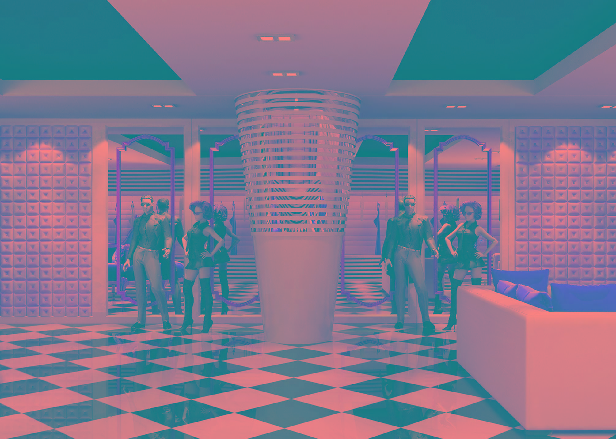 3D-панели в магазинах