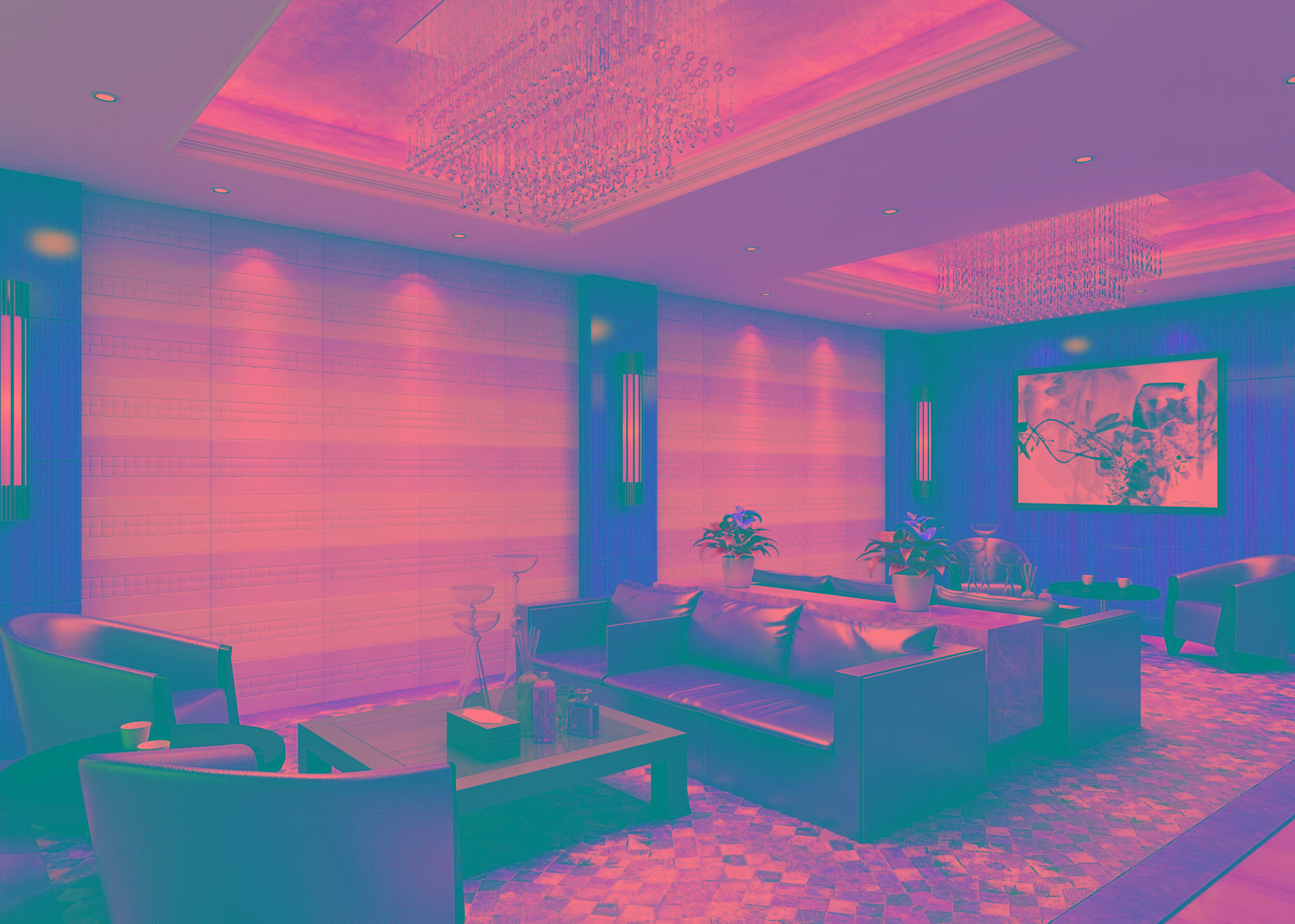 3D-панели в кафе